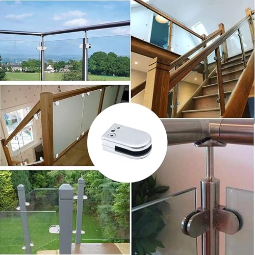 Clips de cristal de acero ajustables para proteger balcones y piscinas 5