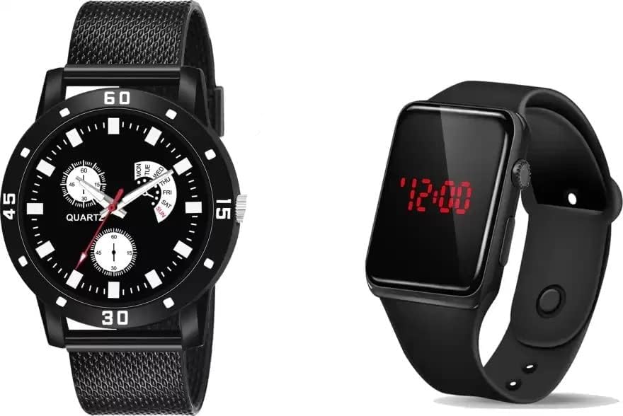 KE GALLERY Premium New Avanger Stylish Dial and with Black Led and Digital Watch for Boys Pack of 2 (Black) (B0CD7C1S63) Amazon Price History, Amazon Price Tracker