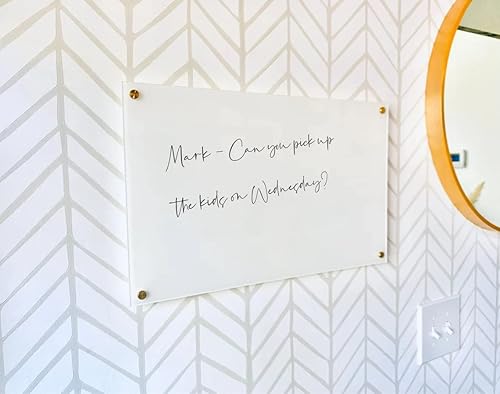 White Acrylic Dry Erase Board, (18 x 24 Inches)