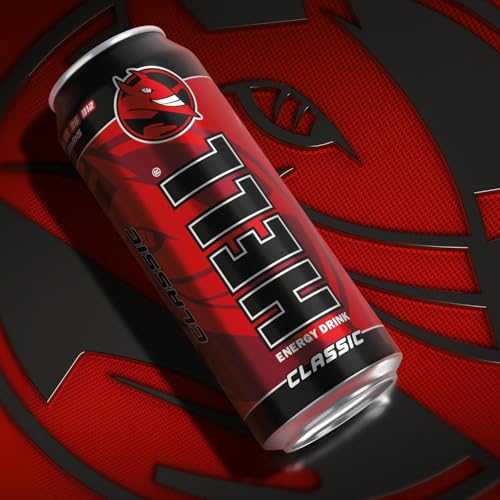 Image of HELL ENERGY DRINK CLASSIC 250ML- Pack of 24 (250ML X 24), Golden, Regular