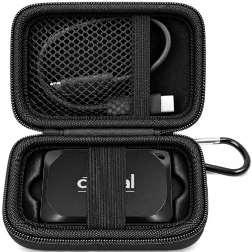 ANKHOH Custodia da trasporto compatibile con SSD portatili Crucial X10/X9 Pro 4TB/2TB/1TB, unità disco rigido esterno a stato solido, adatta per cavo USB-C (solo scatola)