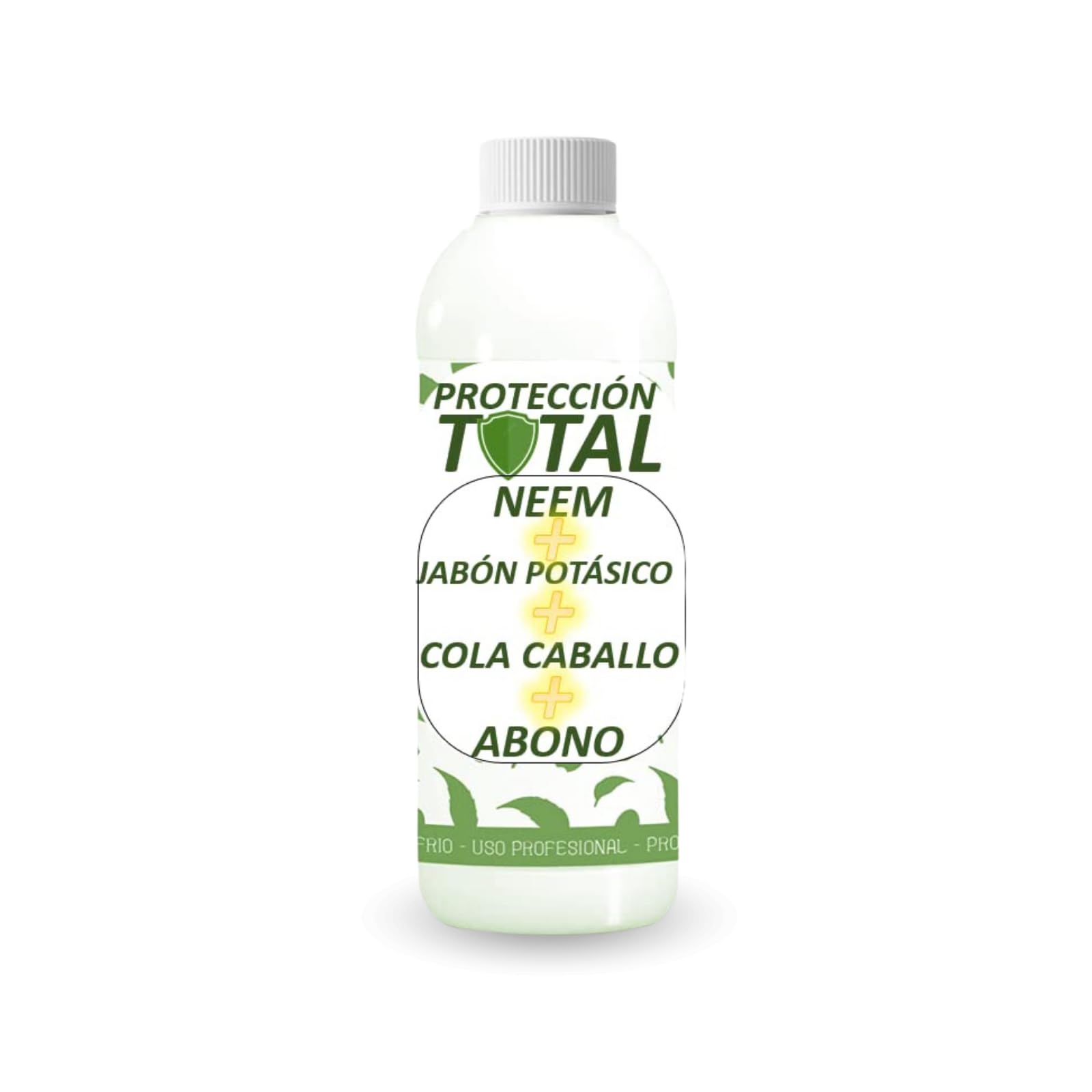 Protección Total: Jabón Potásico, Aceite de Neem, Cola de Caballo y Abono. 500ml. Listo Uso. Protección, Prevención y Curación de Enfermedades Fúngicas e Insectos Dañinos en Plantas - Residuo Cero