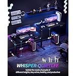 BIZUM Standing Desk Electric Adjustable Computer Desk-Stand up Desk Office Gaming Home Office Memory Desks 48x24 inches Black - Image 5