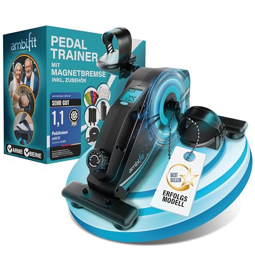 Pedaltrainer Ergometer Set [Magnetbremse & 16 Widerstandsstufen]...