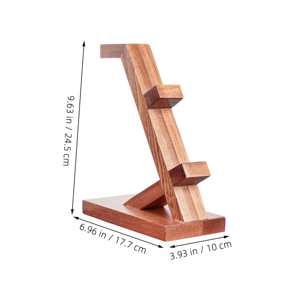 VILLCASE Soporte para Controlador y Auriculares de Madera Marrón Diseño Simple para Almacenamiento y Protección en Área de Entretenimiento Gaming