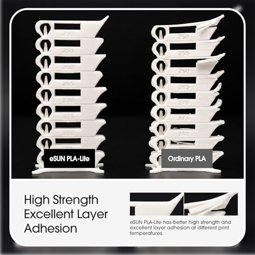 Image of eSUN PLA Filament 1.75mm, High Toughness 3D Printer Filament Upgraded PLA Filament, Dimensional Accuracy + /- 0.03mm, 1KG per Spool, 2 Spools 3D Printing Filament, Black