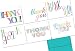 Rainbow Thank You - 36 Note Cards - 6 Designs - Aqua Blue Envelopes Included