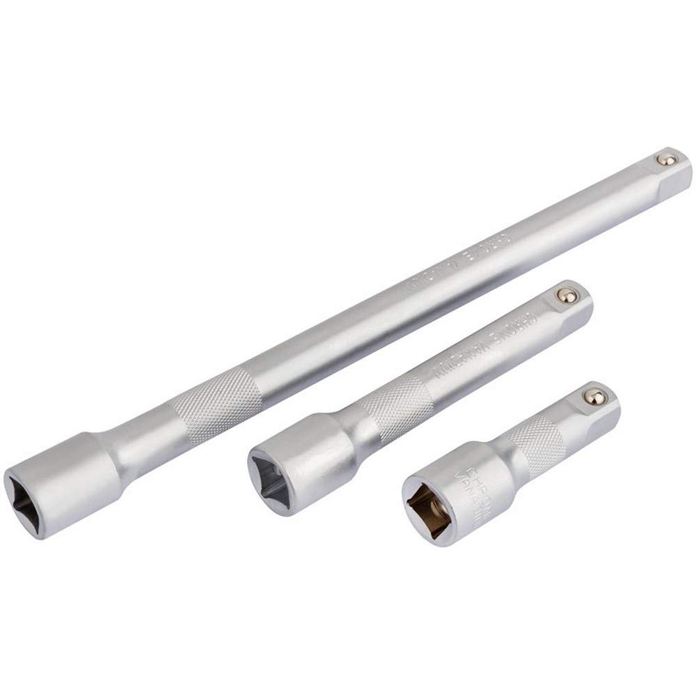Draper 16426 1/2-Inch Square Drive 3-Piece Extension Bar Set, Blue
