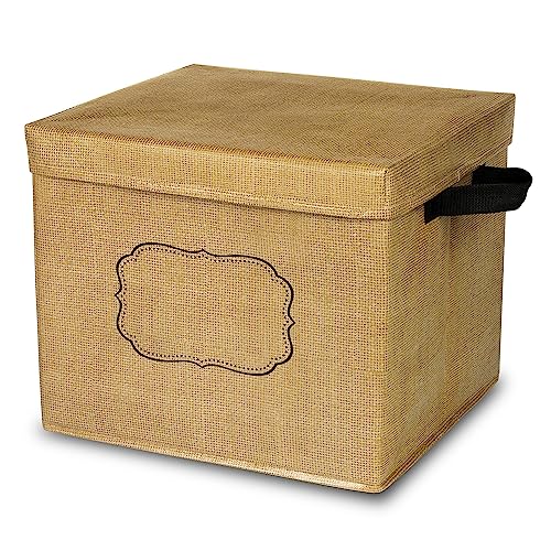 Teacher Created Resources Burlap Storage Box Brown