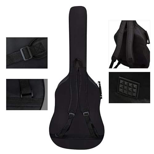 diboer Acoustic Guitar Bag Thick Padding Waterproof Dual Adjustable Shoulder Strap Guitar Case Gig Bag with Back Hanger Loop Thickening Sponge Padding Fit 39-41 Inch Guitar - Thumbnail 3