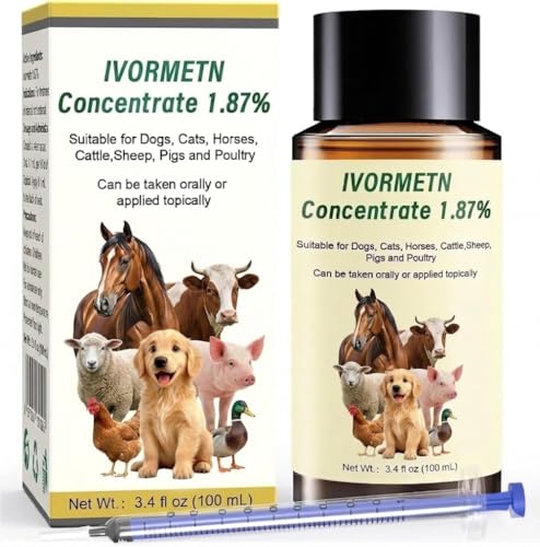 ivormetn Pet Supplies Suitable for Horses Sheep Cows Cats Dogs and Poultry.100mL