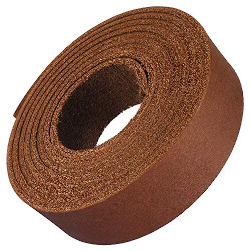 LolliBeads (TM) Genuine Leather Strap Leather Strip 1 Inch Wide and 72 Inches Long, Brown, Brown_1inch, 1inches_2yards - Image 3
