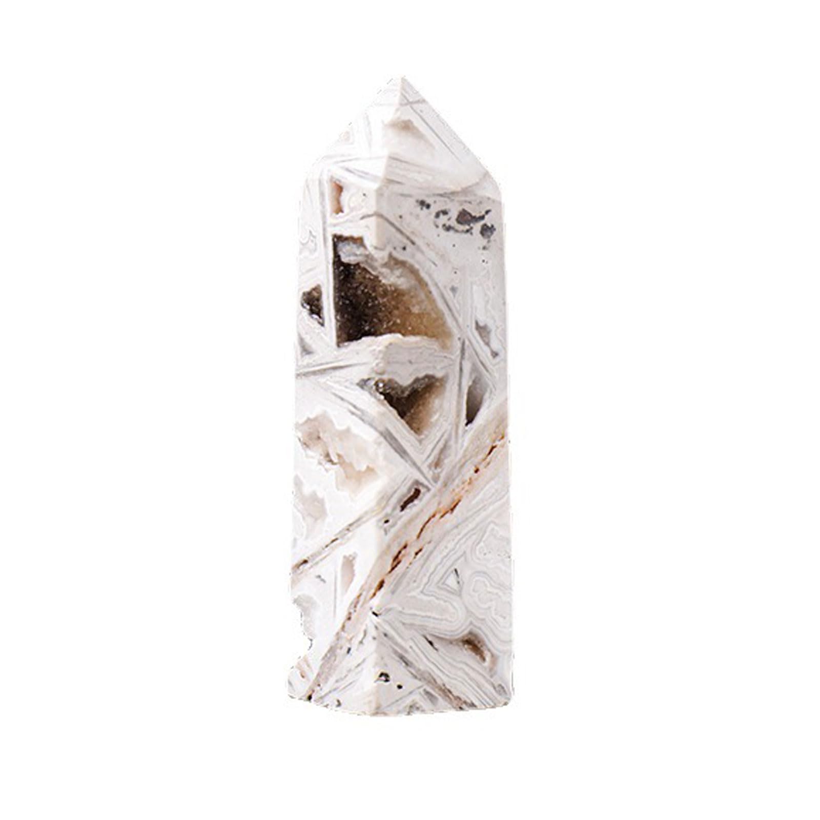 QWZTAEOZA Crystal Agate Geode Four-Prism Ornaments Single-Pointed Column Home Decoration