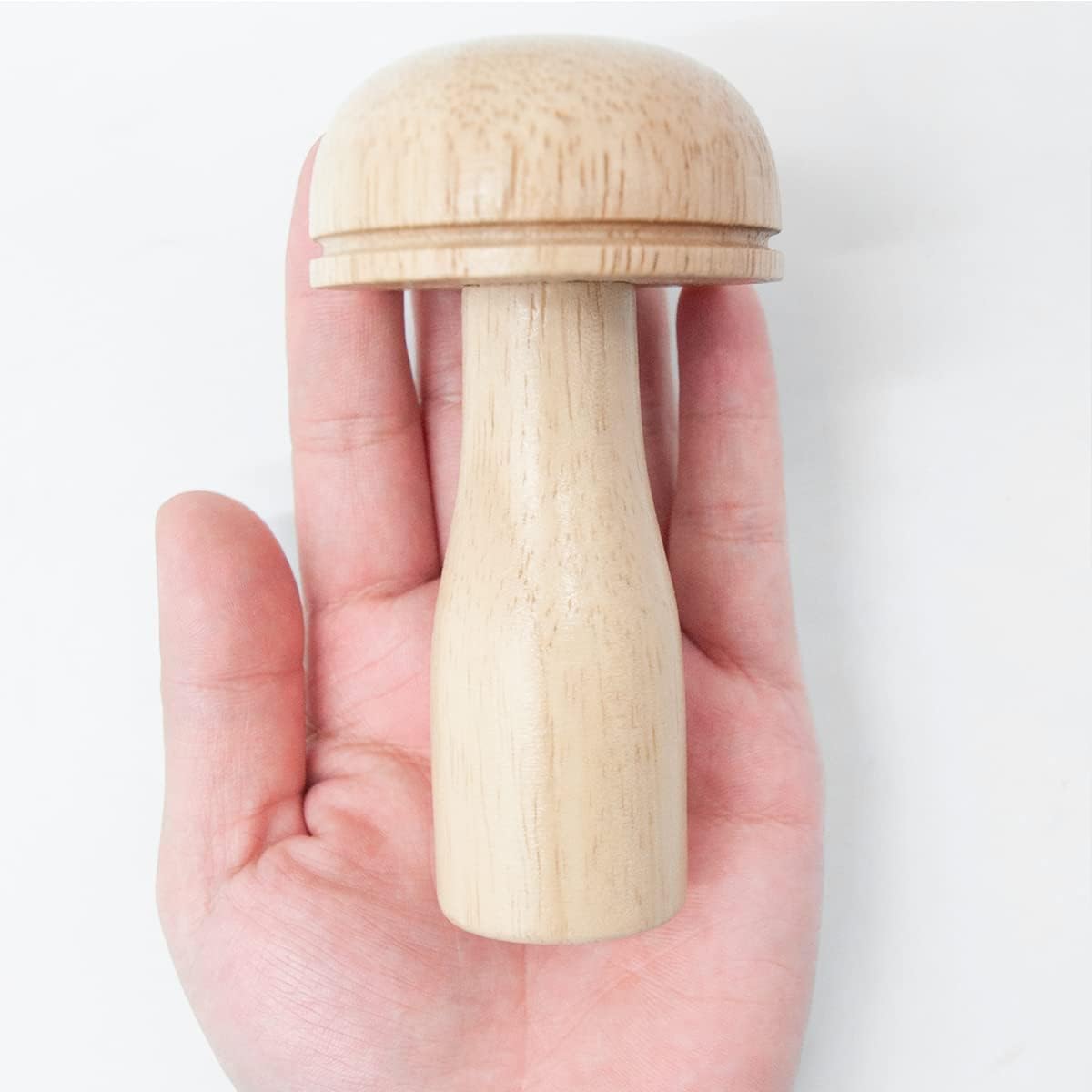 Darning Mushroom, Wood Darning Egg Sewing Tool Repair with Large Eye Needles Sewing Threads for Darning Socks, Hats, Pants, Sweaters, DIY Sewing Crafts, Cute Wooden Mushroom (Multiple Color)