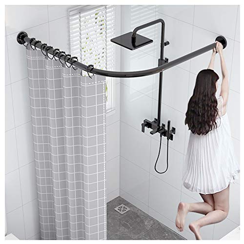 Mampara Fija Ducha Negra Sin Perfil Inferior Marca Generic