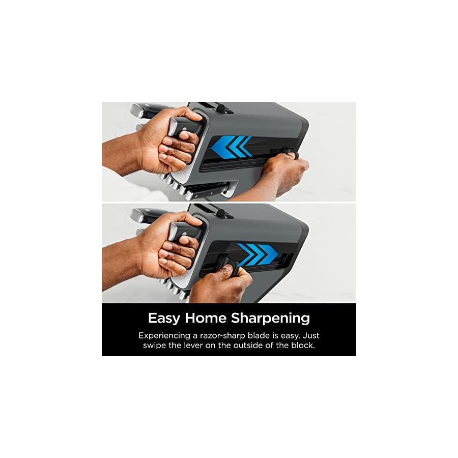Ninja-Knife-Set-Knife-Sharpener-Knife-Block-Set-Stainless-Steel-Knives-14-Piece-Set-Steak-Knives-Chef-Knives-and-More-Foodi-NeverDull-Black-K32014 Ninja Knife Set, Knife Sharpener, Knife Block Set, Stainless Steel Knives, 14 Piece Set, Steak Knives, Chef Knives and More, Foodi NeverDull, Black, K32014