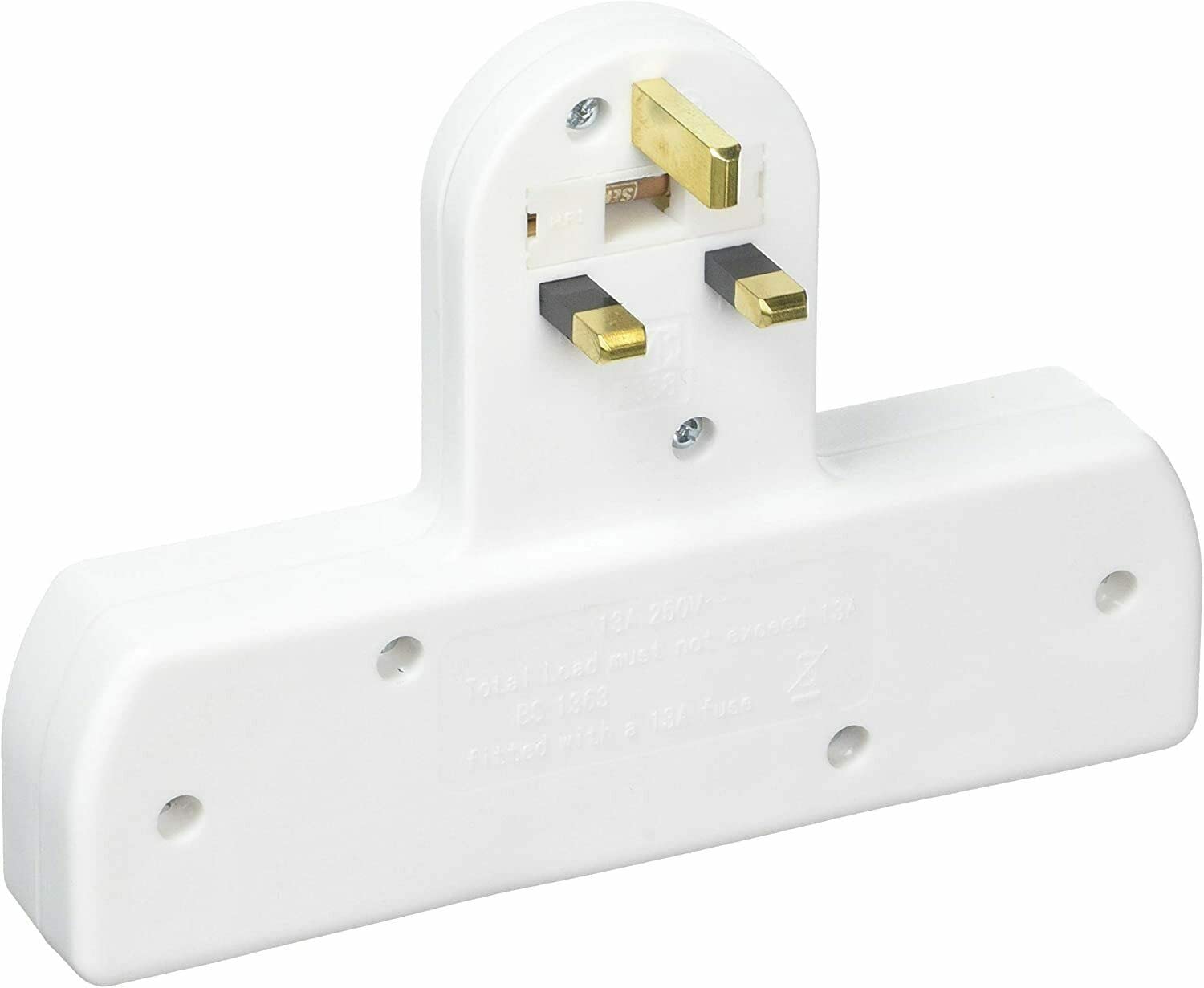 Mr. Gadget's Solutions® 3 Way/Triple UK Mains 3 Pin 250v 13Amp Adapter Plug/Socket/Bar - White - Image 2