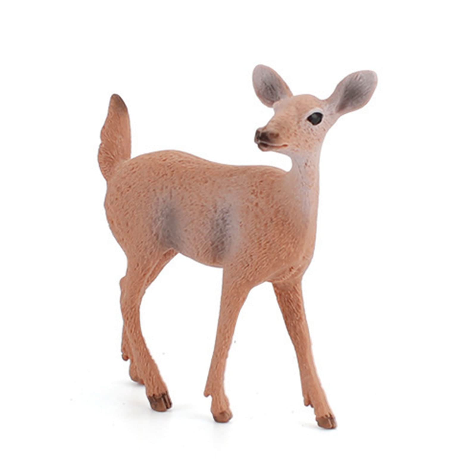 Maxtonser Simulation Christmas Deer Figurines Moose Elk Reindeer Deer Action Figures Animal Model Decor Cake Toppers