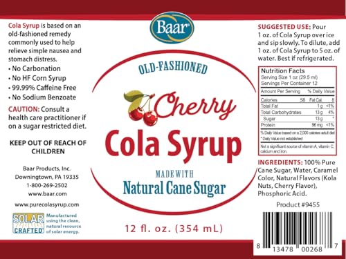 Image of Caffeine Free, Non-carbonated Cherry Cola Syrup with Pure Cane Sugar (No High Fructose Corn Syrup), 1 Gallon | Non-carbonated syrup, no high fructose corn syrup, beverage mixer, bulk size