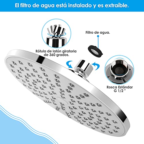 Regadera redonda grande 6 Imagen adicional
