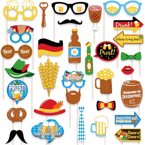 90shine 55Ct Oktoberfest Photo Booth Props German...