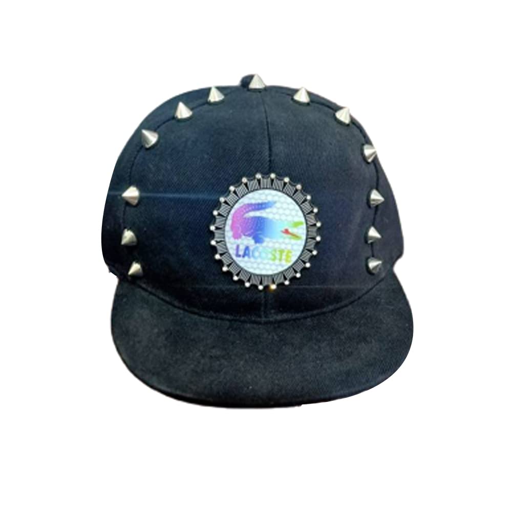 MalvinaHip Hop PUNK Rock Long Spike Studs Rivets Snapback Baseball Hats For Men & Boy (Black)