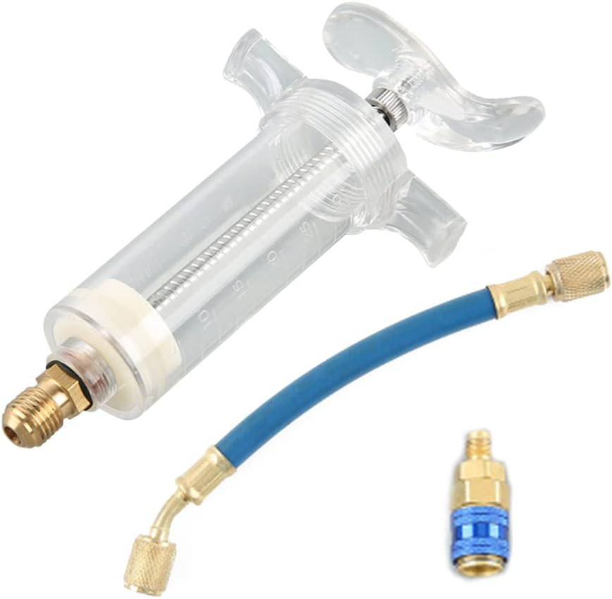 AC Oil Injector Kit, Geevorks Air Conditioner Oil Inject Tool with 1/4