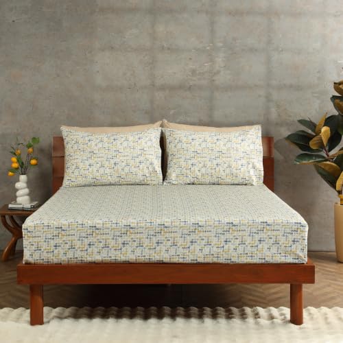 Image of Bedsheet Set | GOTS Certified 100% Organic Cotton Percale | 200 TC | Breathable & Skin-Friendly (King, Confetti)