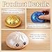 Glitter Dumpling, Glitter Dumpling Squishy with Box, 6 Color Options Dumplings Squishy Toy for Stress Relief (Gold)
