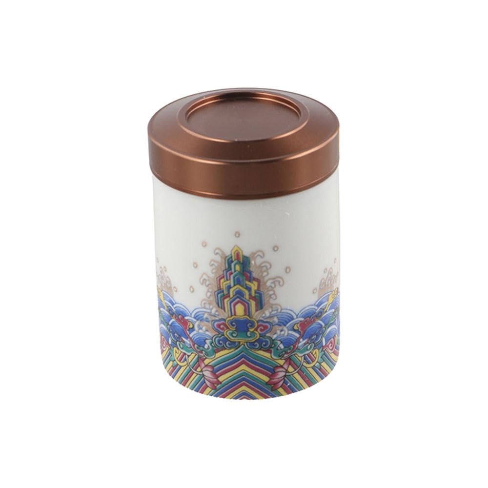 Enamel Tea Containers,Ceramic Food Storage Container,Kitchen Canisters Containers for Tea, Coffee, Sugar(Style 6)