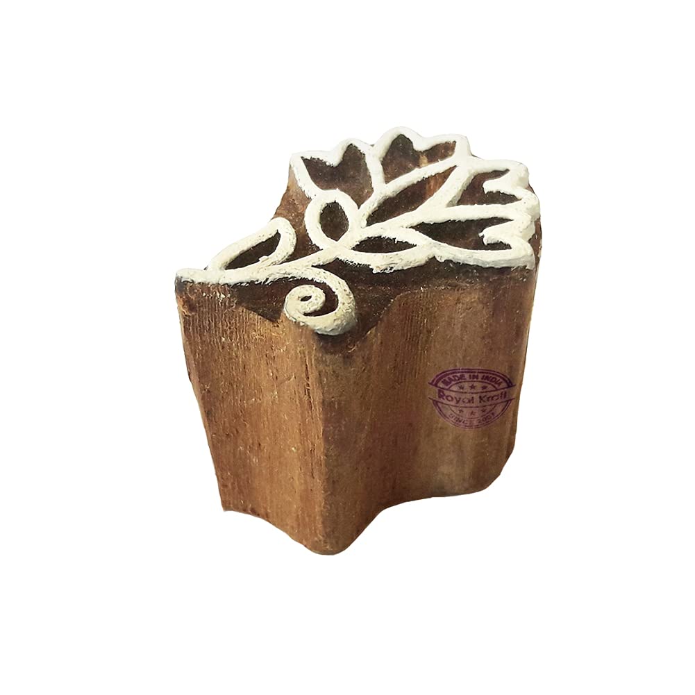 Royal Kraft Flowery Wooden Printing Block Stamp - DIY Henna Fabric Textile Paper Clay Pottery Block Printing Stamp Etag126 (B098MSWYK2) Amazon Price History, Amazon Price Tracker