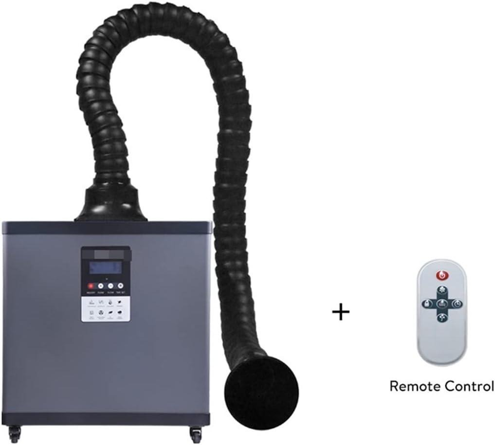 Solder Smoke Absorber Digital Remote Control Soldering Fume Extractor Smoking Instrument Smoke Absorber DIY Welding Work Air Purifier (Color : FES200-Gray Power : 1) (Fes200 white)
