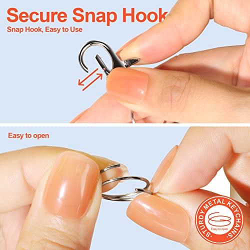 Image of LEOBRO 70PCS Lobster Claw Clasps and Key Rings, 35PCS Keychains Clips and 35PCS Key Chain Ring, Keychain Making kit for Key Chain, Jewelry Making, Art Crafts, Silver