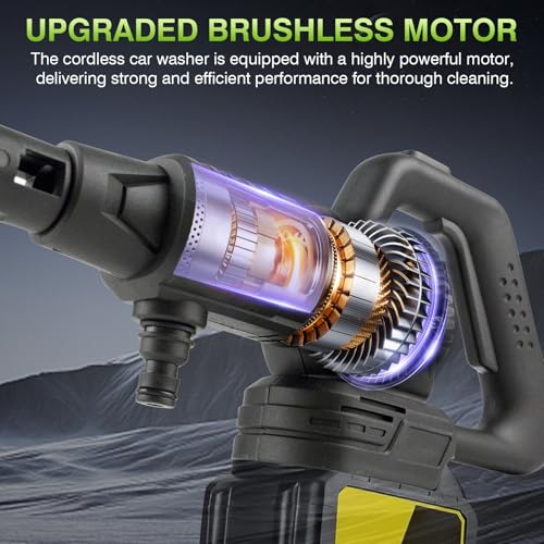 Detaillierter Blick auf den ergonomischen Griff und magnetische Düsenhalterung des CISSIYOG Reinigers für schnellen...