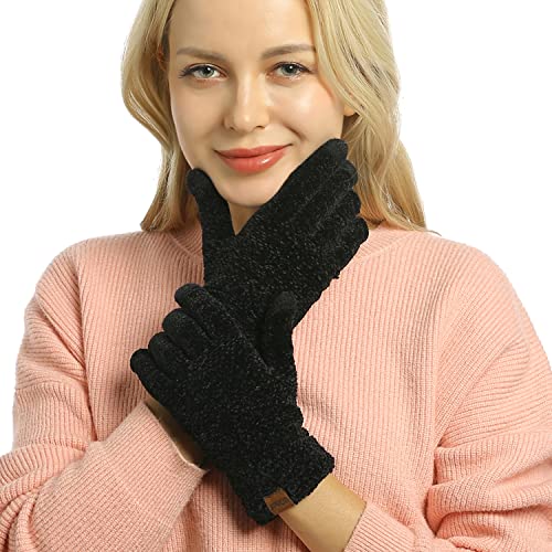 Guantes para mujer ViGrace de punto suave con forro térmico elegante 2