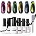 Candy Lover 9D Cat Eye Gel Nail Polish Kit, 6 Selected Popular Colors Magnet Stick Soak Off UV LED Nail Gel Polish Magic Cat Eye Set - Home Manicure Varnish Kit
