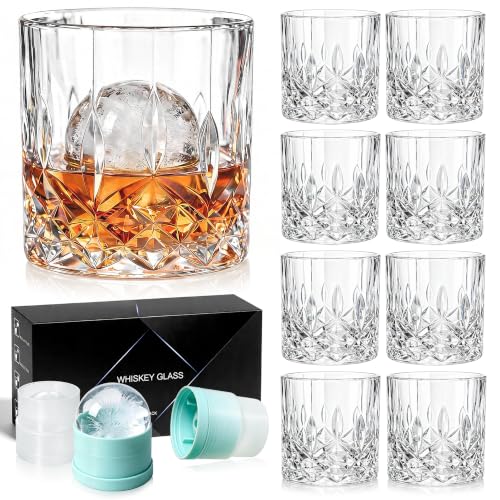 QUMMFA Whiskey Glasses, Set of 16 (8 Rocks Glasses...