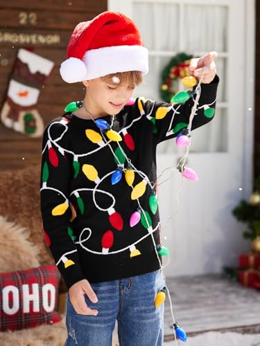 Image of BesserBay Unisex Kids Ugly Christmas Sweater Funny Tacky Knit Winter Pullover 4-14 Years