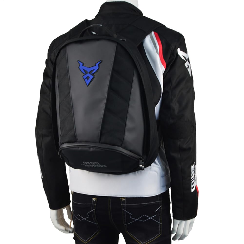 Genérico Mochila Cascos para Montar en Moto de Gran Capacidad Bolsa Viaje