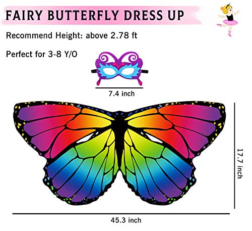 Disfraz Alas de Mariposa para Niñas y Niños 3-9 Años miniatura 6