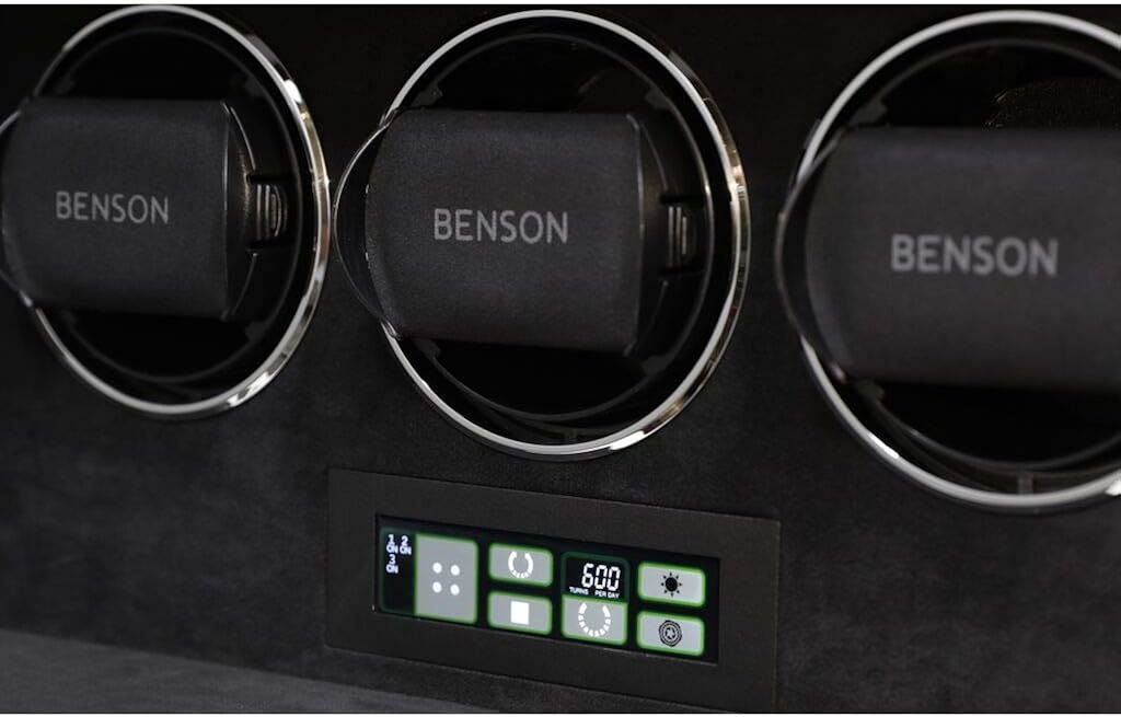 Benson Compact Series Triple Watch Winder | Black/Silver Ring : Clothing, Shoes & Jewelry