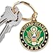 US Army Crest Keychain Patriotic Key Rings Military Gifts Collectibles Men Women