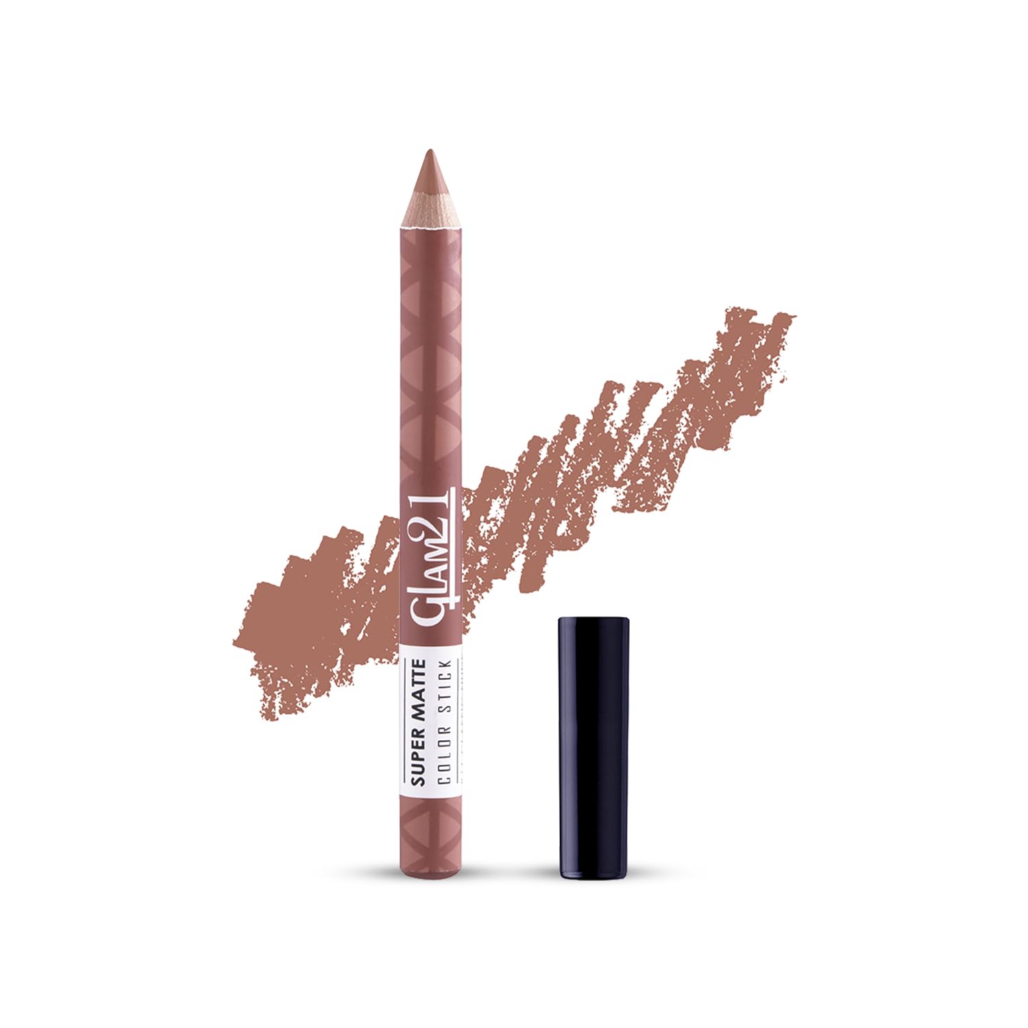 Glam21 Super Matte Colorstick Lipstick|Natural Wooden Lipstick | Long Lasting | Ultra Pigmented | Light Weight -3.5 Gm | 11-Classic Nude