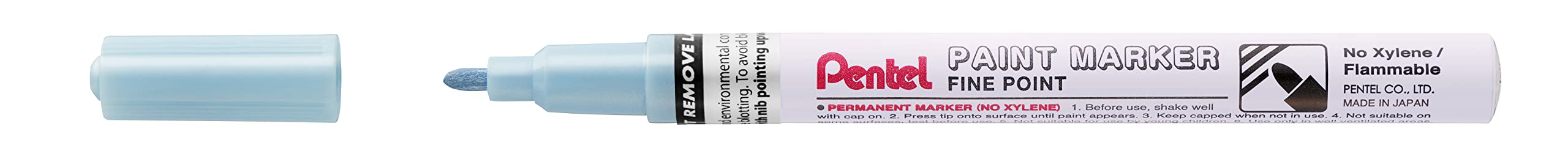 Pentel MSP10 Paint Marker Pen, 2.9mm Fine Bullet Tip, Metallic Pearl Light Blue ink (Single Pen)