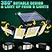 Solar Lights Outdoor Waterproof Motion Sensor - 416 LEDs 3000 Lumens Super Bright 3 Brightness 3 Modes 2400mAh 360° Illumination 32ft Solar Flood Security Light for Outside (With ‎Remote Control, 2)
