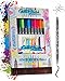 Produktbild ONLINE Brush-Pen Set Calli.Brush I 11 Double-Tip Pinselstifte mit Kalligrafie-Spitze & Pinselspitze I farbenfrohe Handlettering Stifte für Kalligraphie, Bullet Journals & Co. I in Bambus-Box