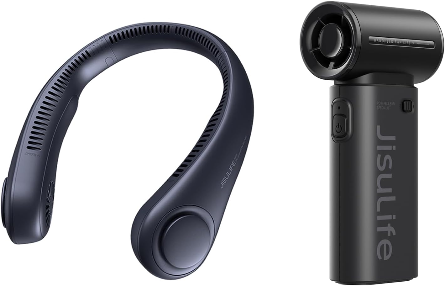 JISULIFE FA14 Hands Free Neck Fan & Portable Handheld Turbo Fan