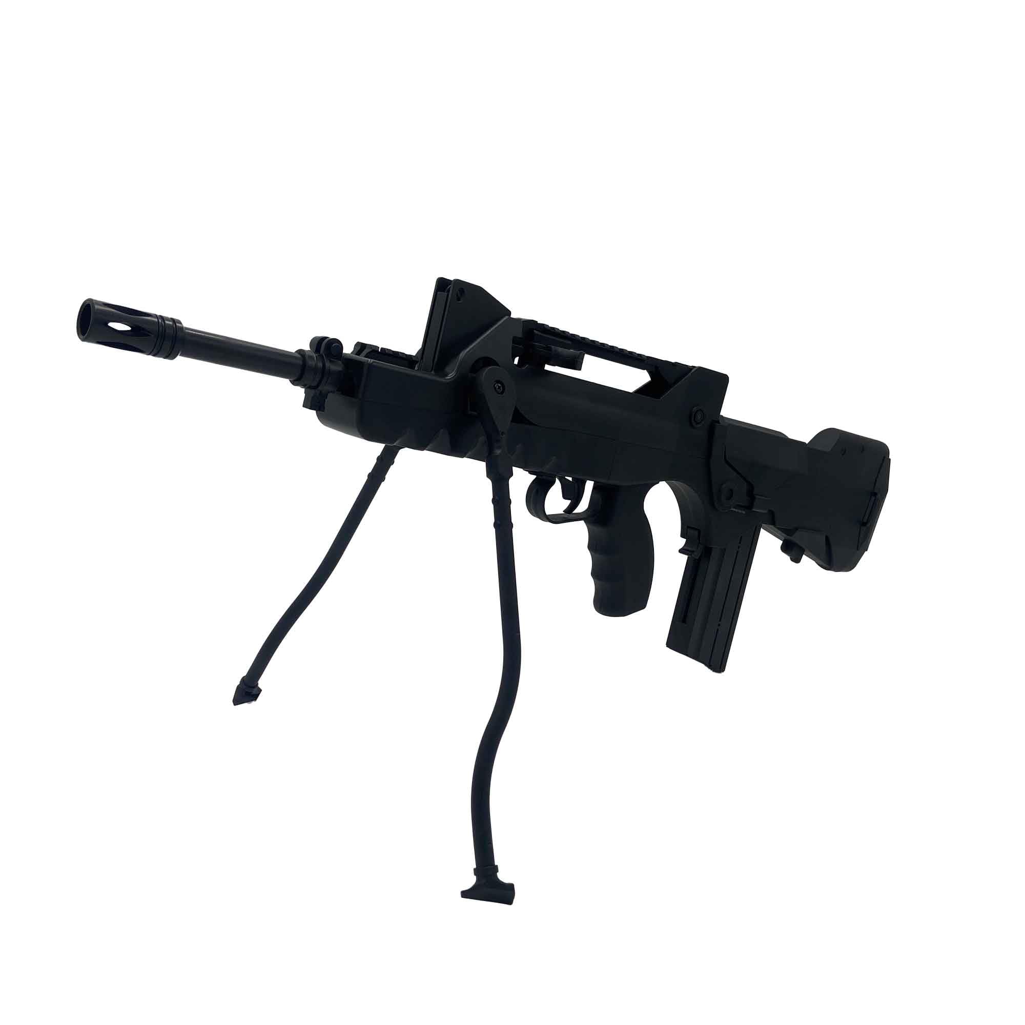 Fucile Softair Manuale a Molla Famas Migliorato/Potenza: 0,9 Joule/Colore:Nero/plastica ABS ad alta resistenza