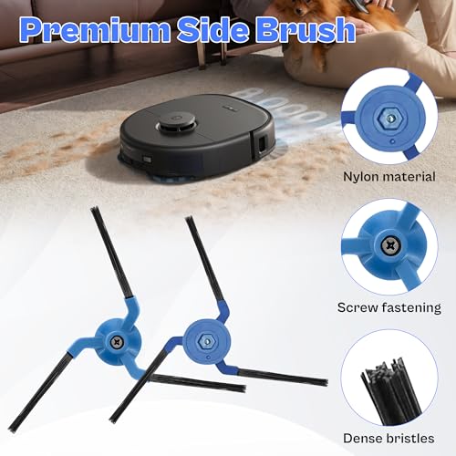 21 Pack compatible with Eufy X10 Pro Omni Robot Vacuum Accessories, 1 Main Roller Brush, 6 Dust-Bags, 4 Side Brushes, 4 Mop Pad, 1 Cleaning Brush, 4 Filters LUXRILIX