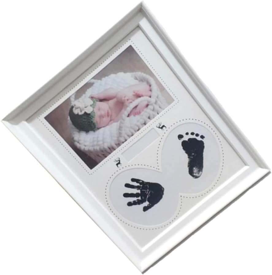 VICASKY Newborn Photo Frame for Baby Birthday Room Decorations White Wood